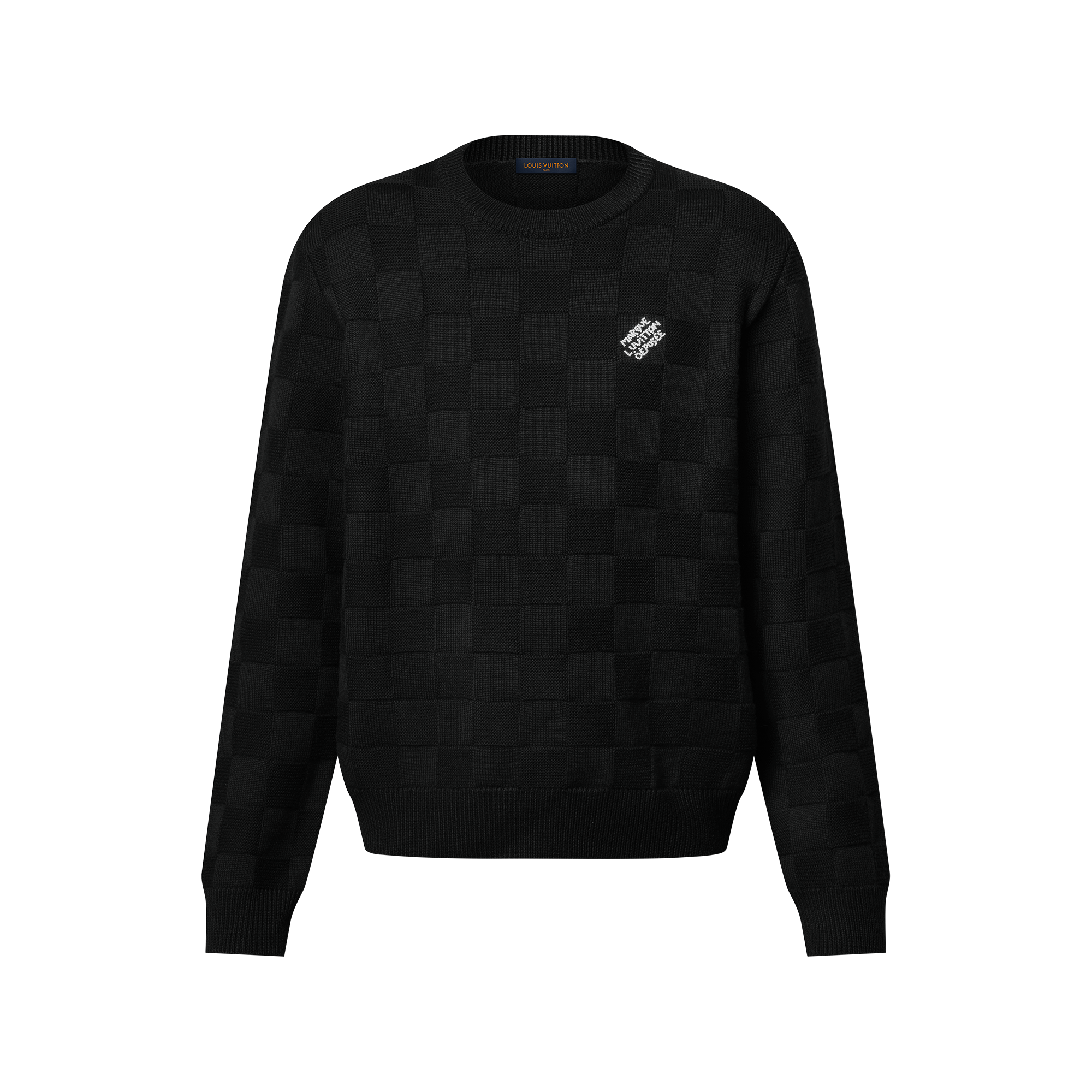 Embellished Wool Damier Pullover - Men - Ready-to-Wear | LOUIS